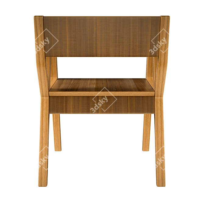 Modern Walnut Loft Armchair: Amarak 3D model image 3