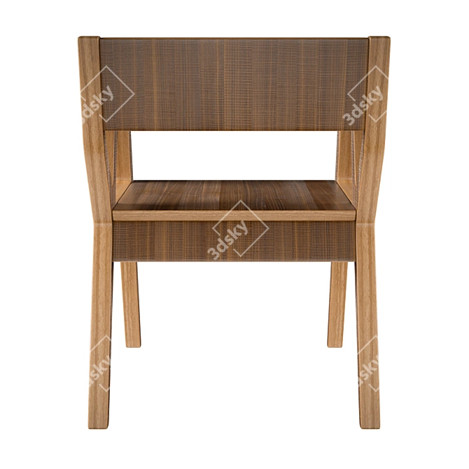 Modern Walnut Loft Armchair: Amarak 3D model image 5