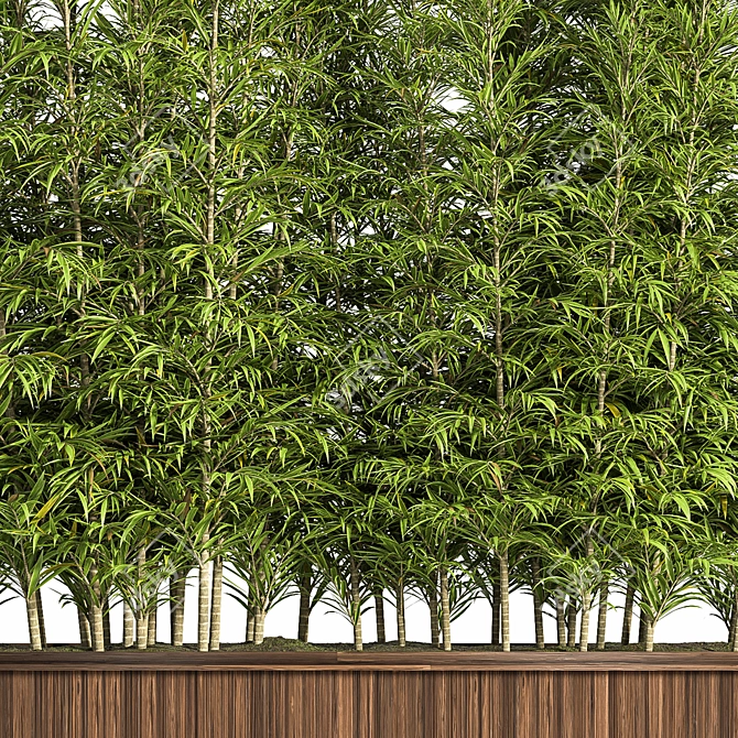 Exquisite Outdoor Plant Tree Set 3D model image 4