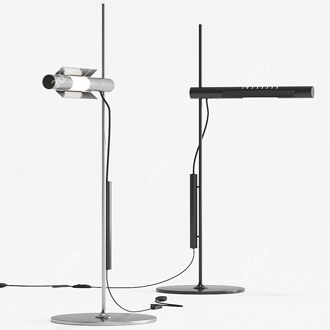 Sleek LED Table Lamp: HALO T 3D model image 2