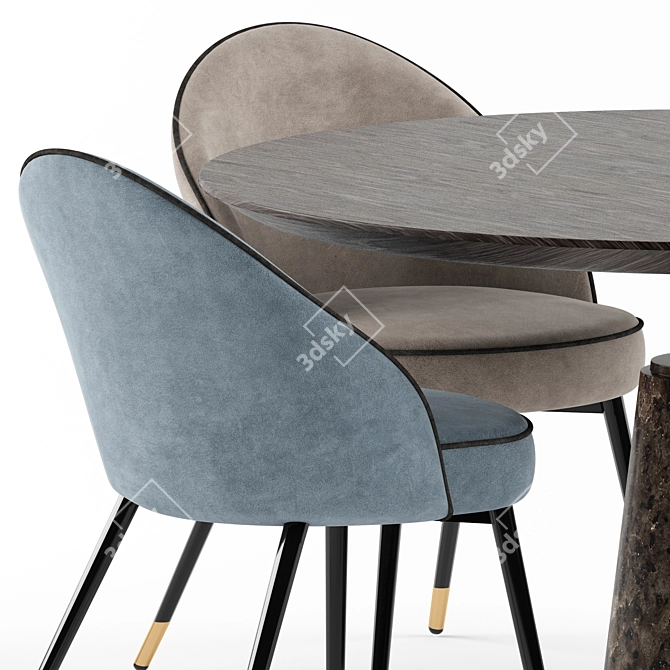 Stylish COOPER Dining Set 3D model image 4