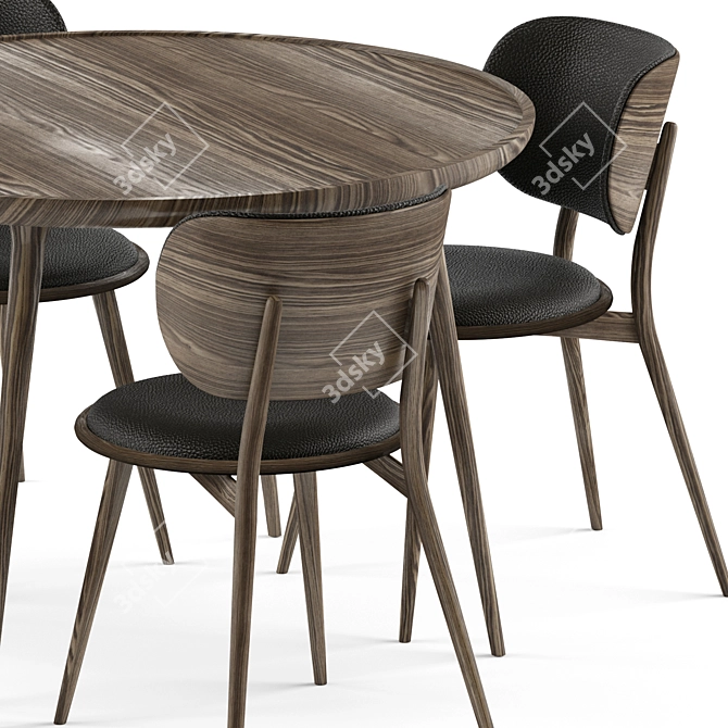 Modern Elegance Dining Set 3D model image 3