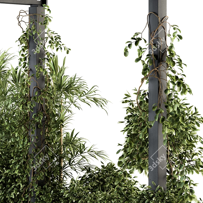 Ivy Pergola: Lush Greenery for Outdoor Oasis 3D model image 3