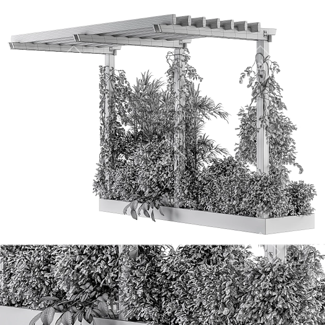 Ivy Pergola: Lush Greenery for Outdoor Oasis 3D model image 5