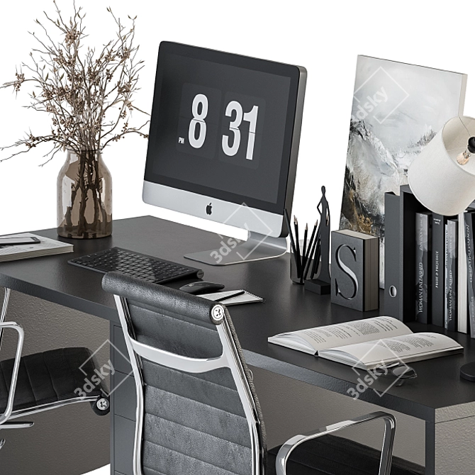 Modern Office Furniture Set 3D model image 3