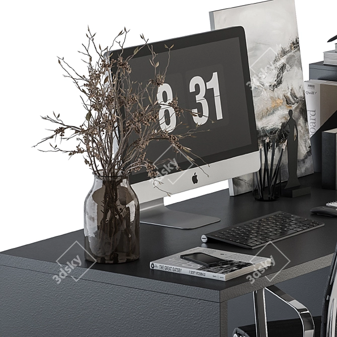 Modern Office Furniture Set 3D model image 6