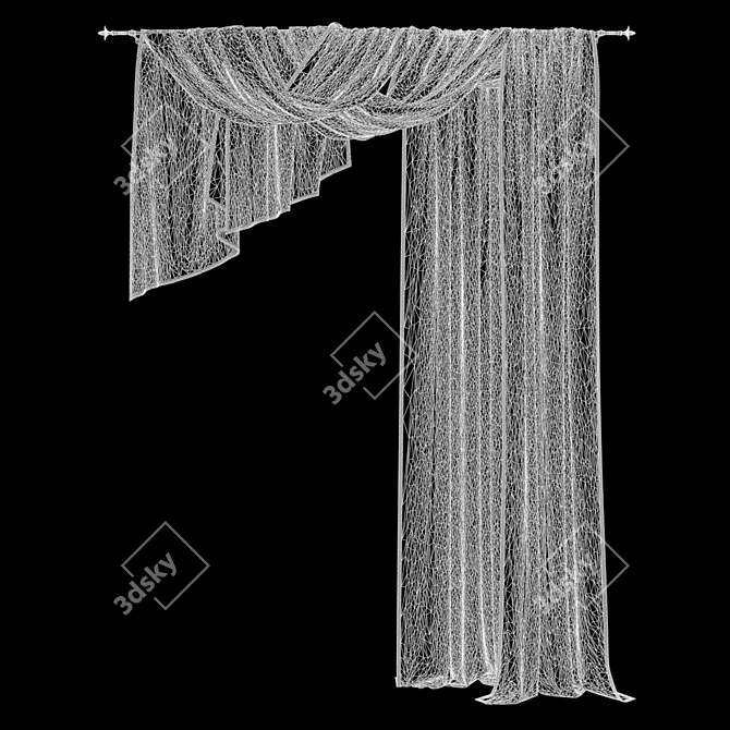 Professional 3D Curtain Model: Photorealistic Visualization Solution 3D model image 4