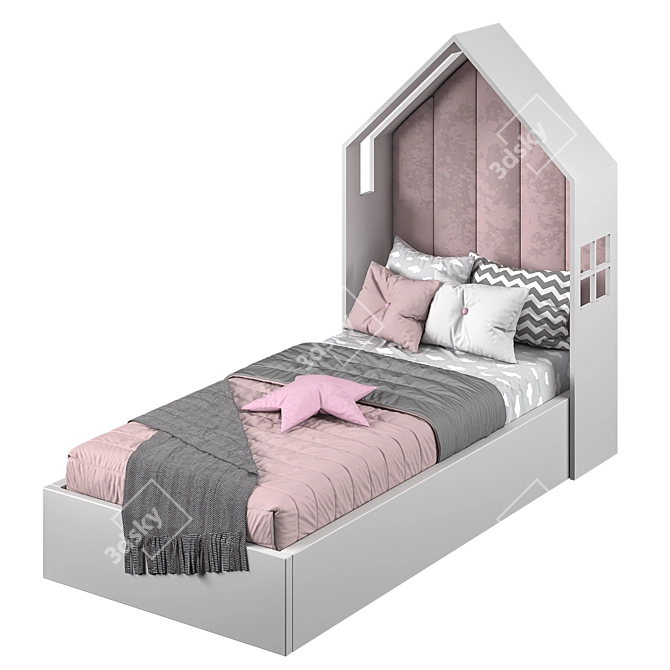 Cozy House Baby Bed 3D model image 7