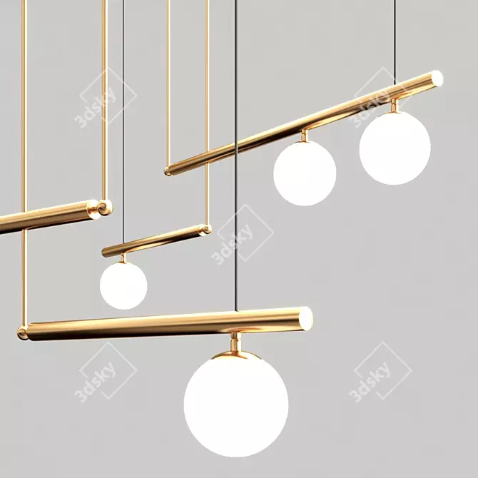 Modern ORB A Chandelier 3D model image 1