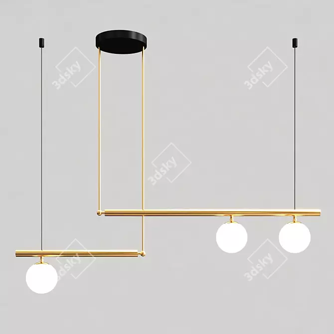 Modern ORB A Chandelier 3D model image 2