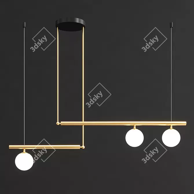 Modern ORB A Chandelier 3D model image 3