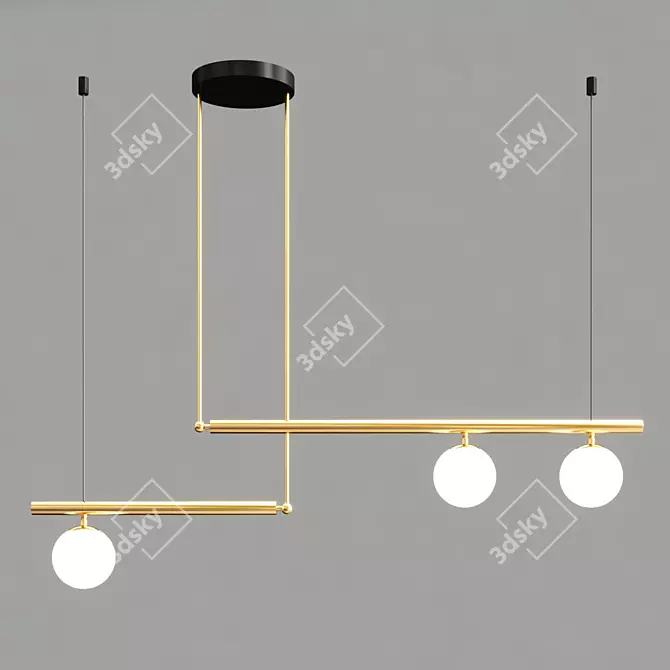 Modern ORB A Chandelier 3D model image 4