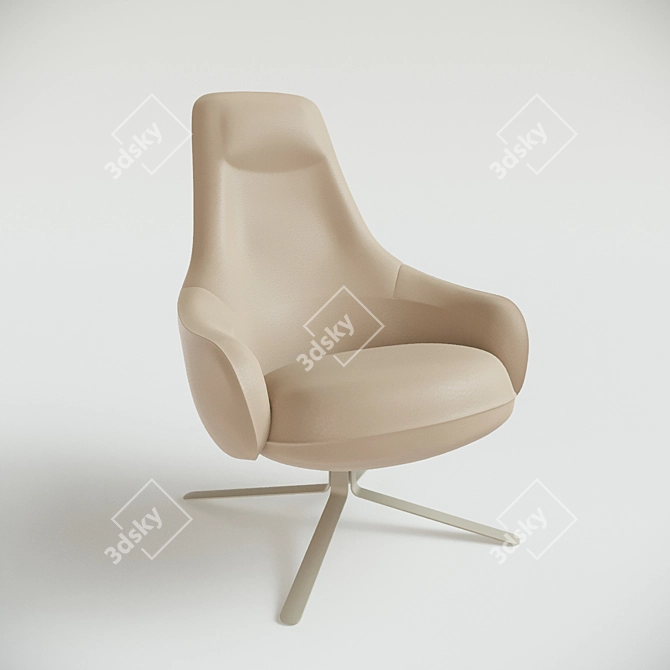 Ligne Roset Moa Armchair: Modern Comfort and Style 3D model image 2