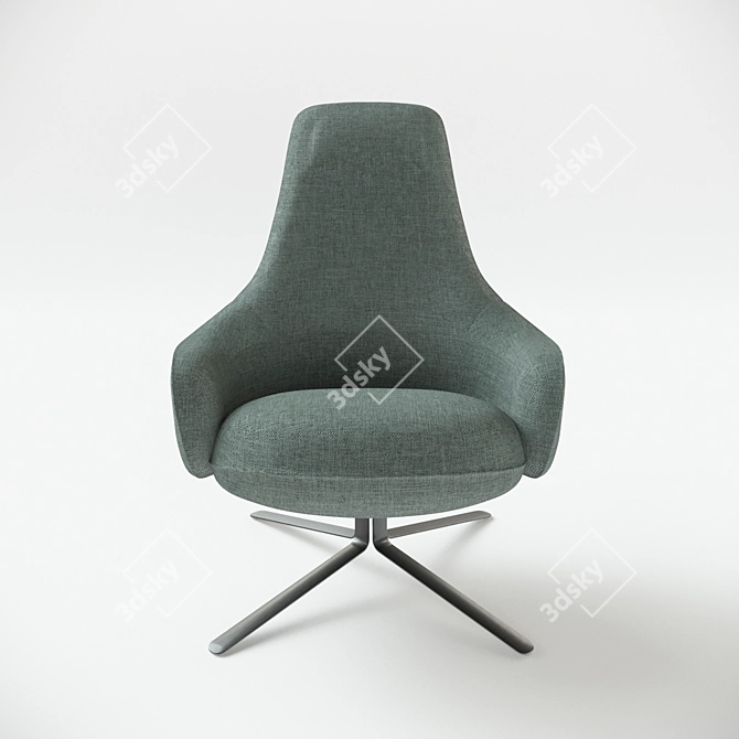 Ligne Roset Moa Armchair: Modern Comfort and Style 3D model image 3