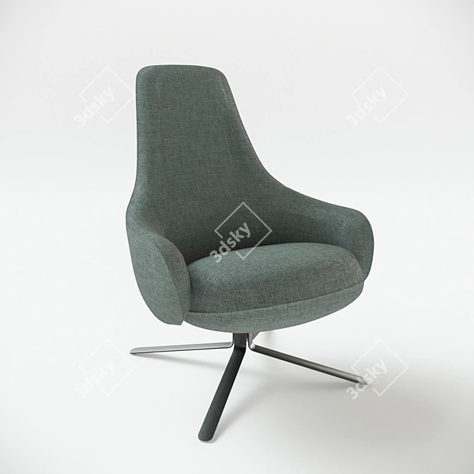 Ligne Roset Moa Armchair: Modern Comfort and Style 3D model image 5