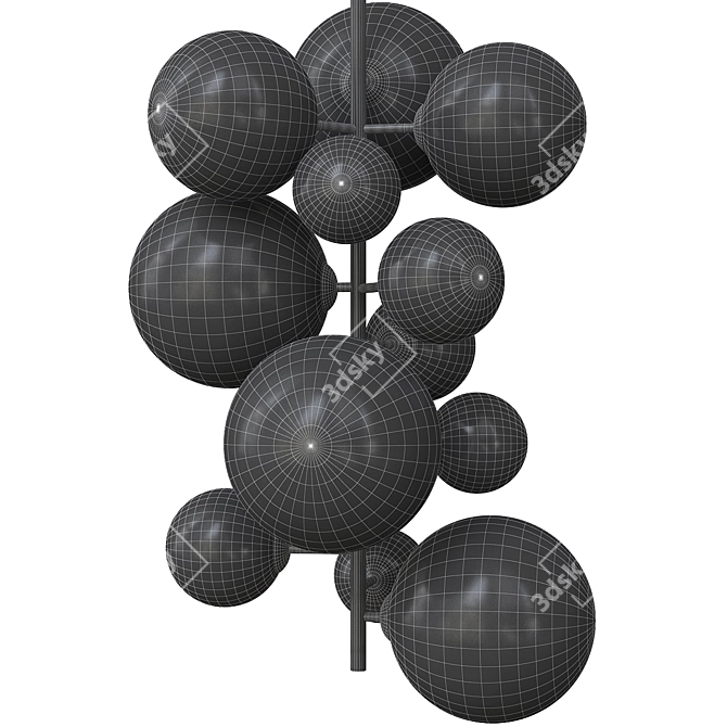 Elegant Eichholtz Ezra Chandelier 3D model image 3