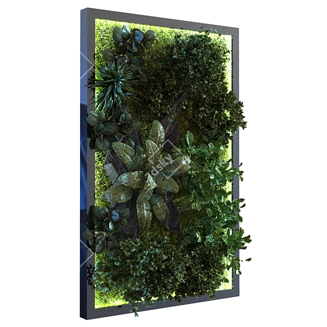 Green Oasis Wall Set 3D model image 2