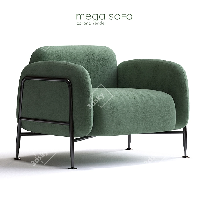 Ultimate Comfort Mega Sofa 3D model image 1