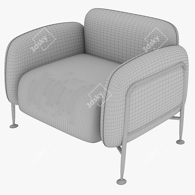 Ultimate Comfort Mega Sofa 3D model image 4