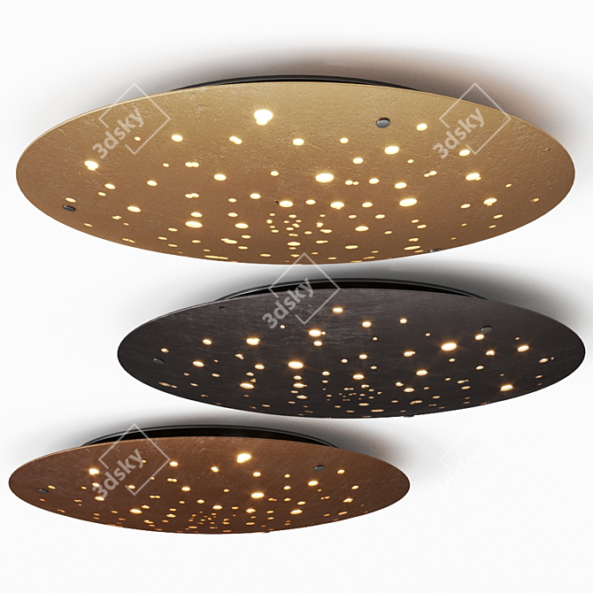 Fabbian Lens F46 LED Metal Ceiling Lamp 3D model image 1