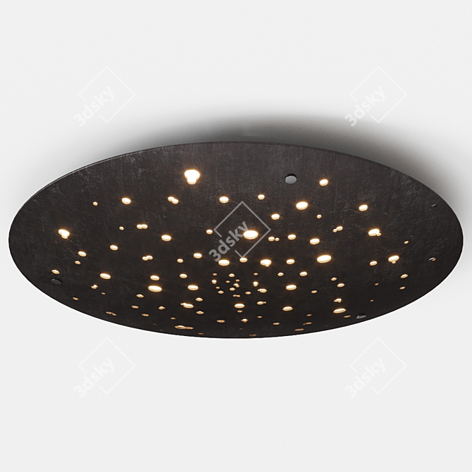 Fabbian Lens F46 LED Metal Ceiling Lamp 3D model image 3