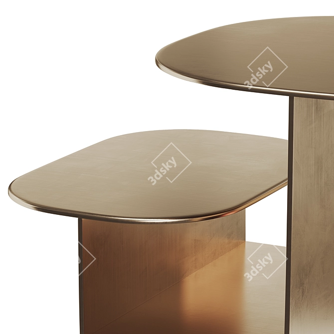 Modern Goldsmith Coffee Table | Corner Design 3D model image 2