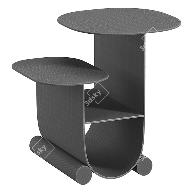 Modern Goldsmith Coffee Table | Corner Design 3D model image 4