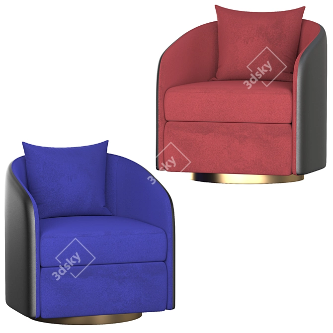 ErgoCoque Lounge Chair 3D model image 3