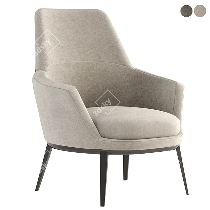 Luxury Caratos Maxalto Armchair 3D model image 1