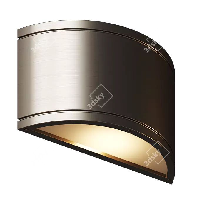 Title: Modern Tube LED Wall Sconce | Multiple Finishes 3D model image 1