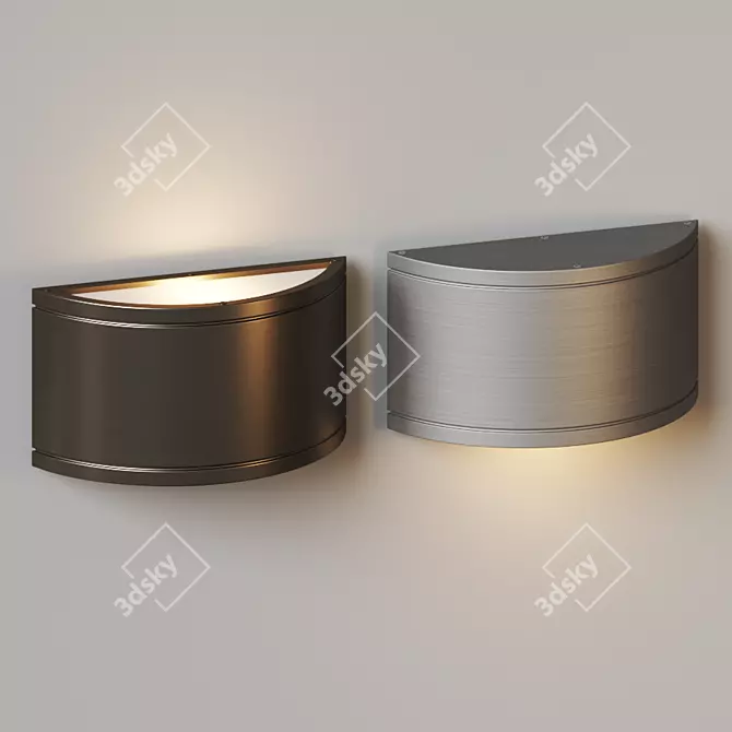 Title: Modern Tube LED Wall Sconce | Multiple Finishes 3D model image 4