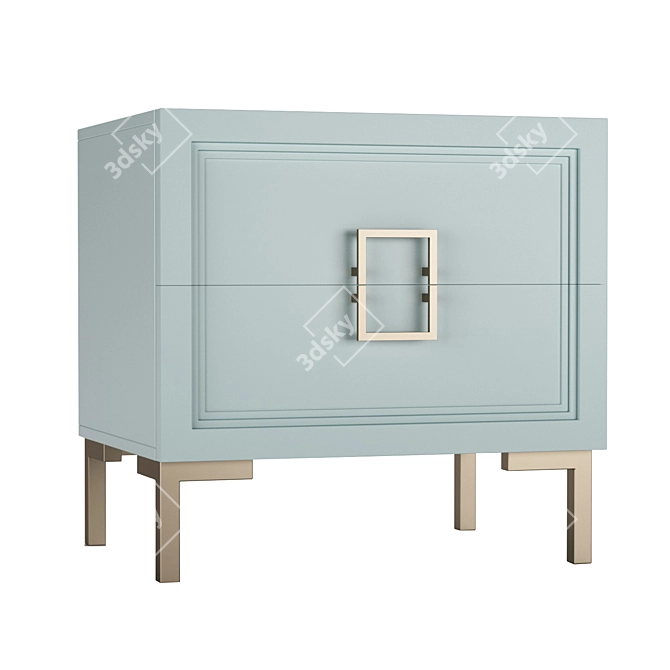 Elegant Bedside Table Dolce 3D model image 3