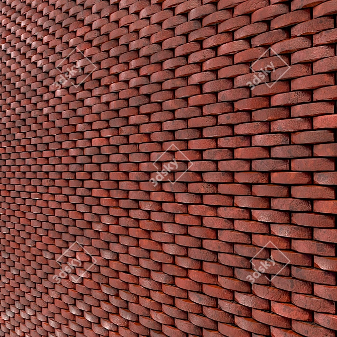 Seamless Brick Lattice Texture 3D model image 2