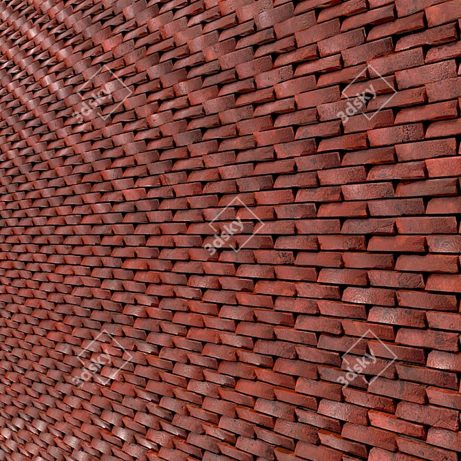 Seamless Brick Lattice Texture 3D model image 3