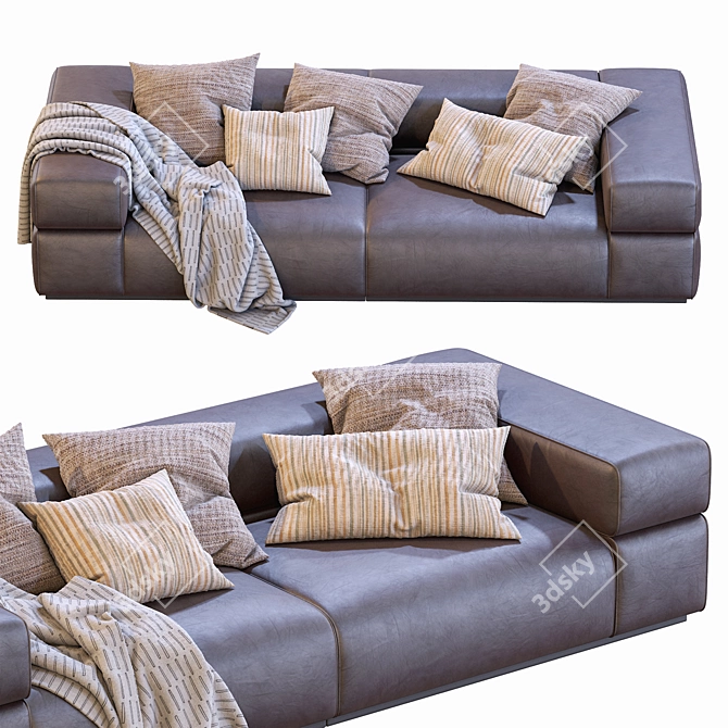 Lema Brick Lane Leather Sofa 3D model image 3