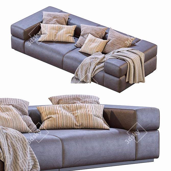 Lema Brick Lane Leather Sofa 3D model image 7