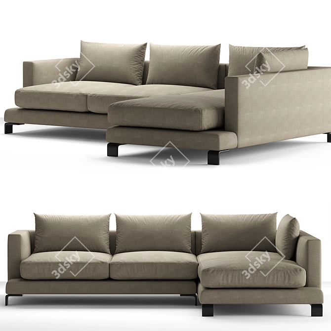 Luxury Sofa Long Island - Flexform 3D model image 1