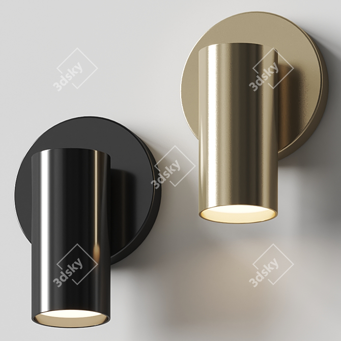 Cyls Wall Light: Sleek Design 3D model image 1