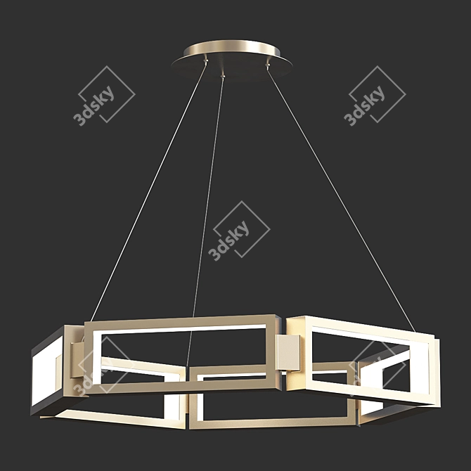 Modern Forms Mies LED Chandelier 3D model image 1