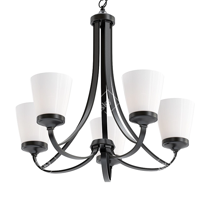 Elegant 5-Light Chandelier by Minka-Lavery 3D model image 1