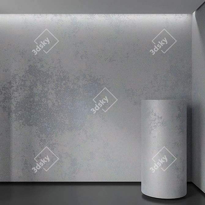 Seamless Plaster with PBR Effects 3D model image 1