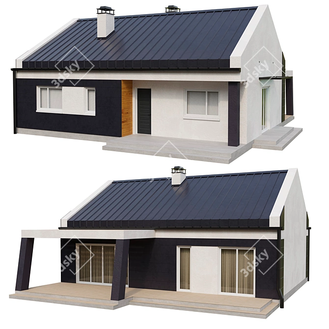 Modern Charm: Urban House Vol.5 3D model image 1