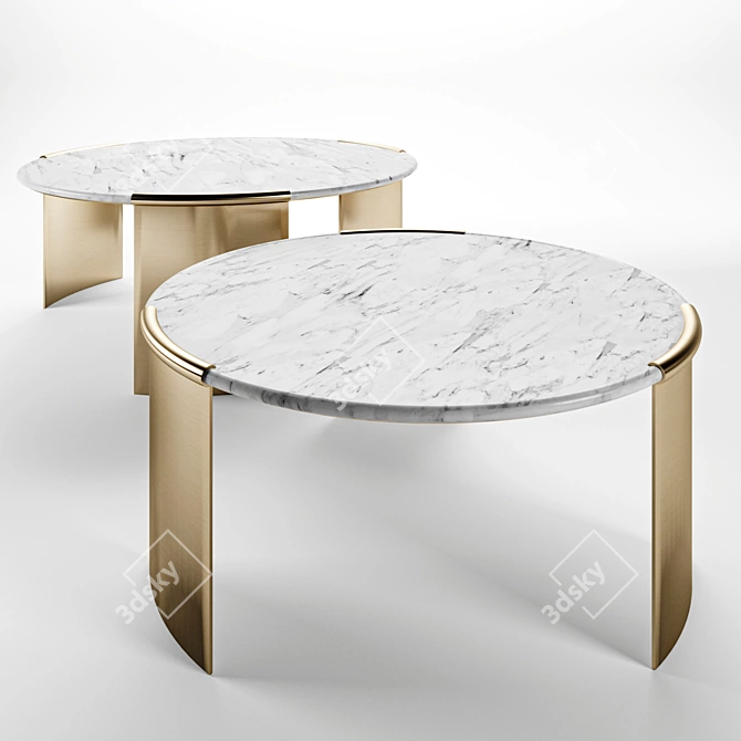 Ortega Coffee Tables: Stylish & Functional 3D model image 1