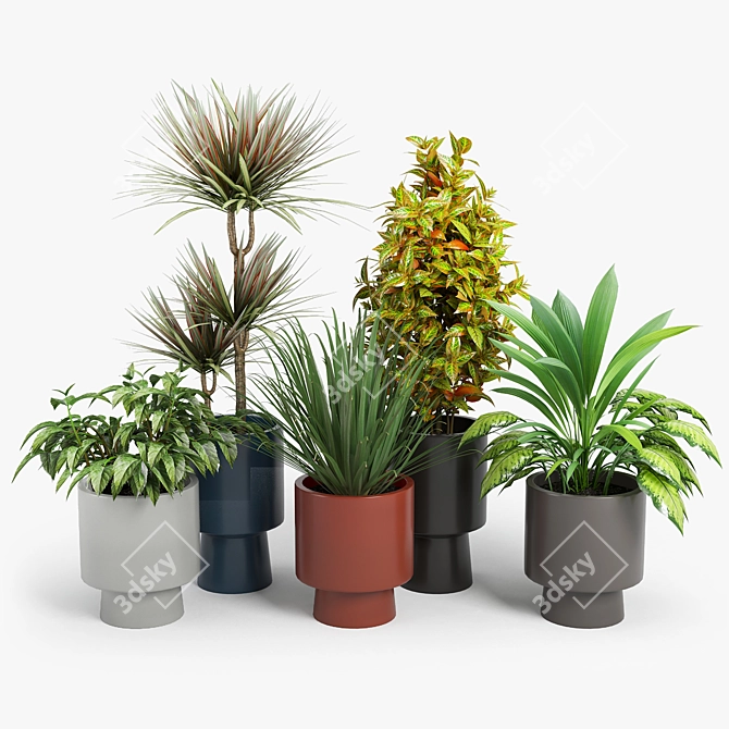 Bishop Outdoor Pedestal Planters - Versatile and Stylish 3D model image 1