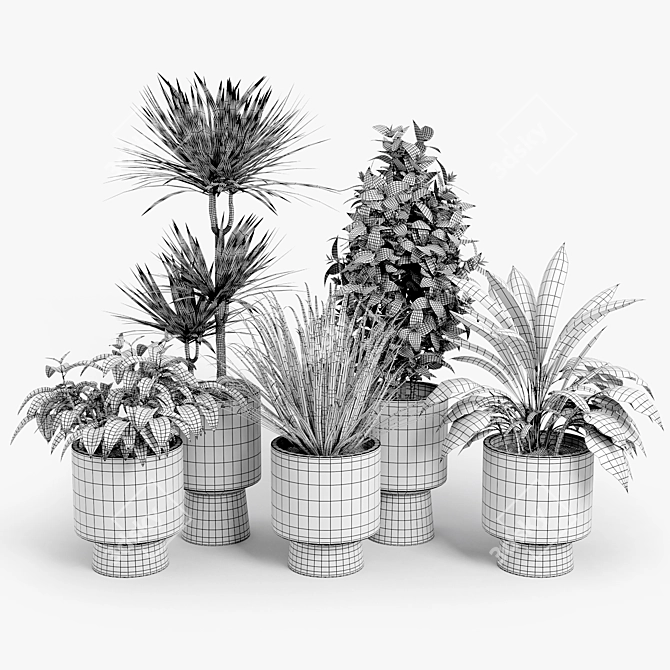 Bishop Outdoor Pedestal Planters - Versatile and Stylish 3D model image 5