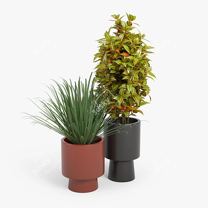 Bishop Outdoor Pedestal Planters - Versatile and Stylish 3D model image 7