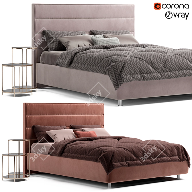 Askona Laima Bed - Comfort and Style 3D model image 1