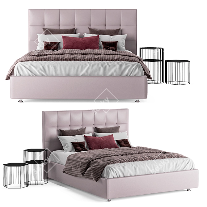 Luxurious Askona Arcadia Bed 3D model image 3