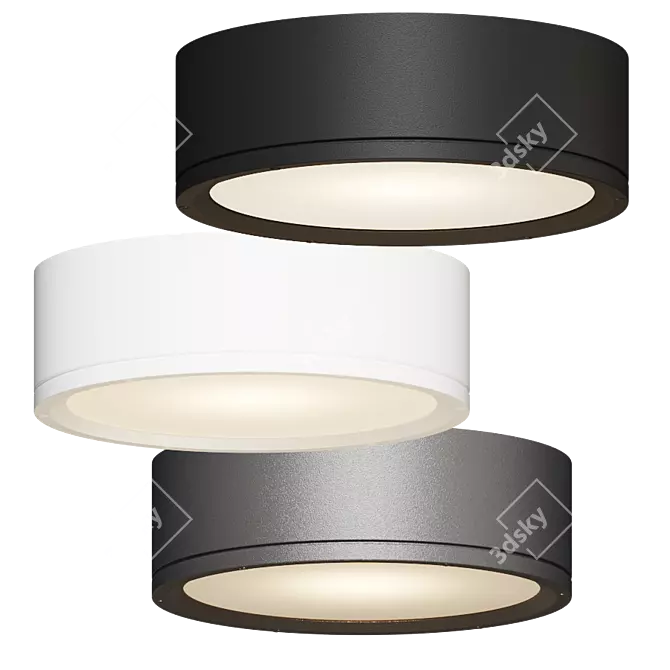 Trendy Tube Ceiling Light by WAC 3D model image 2