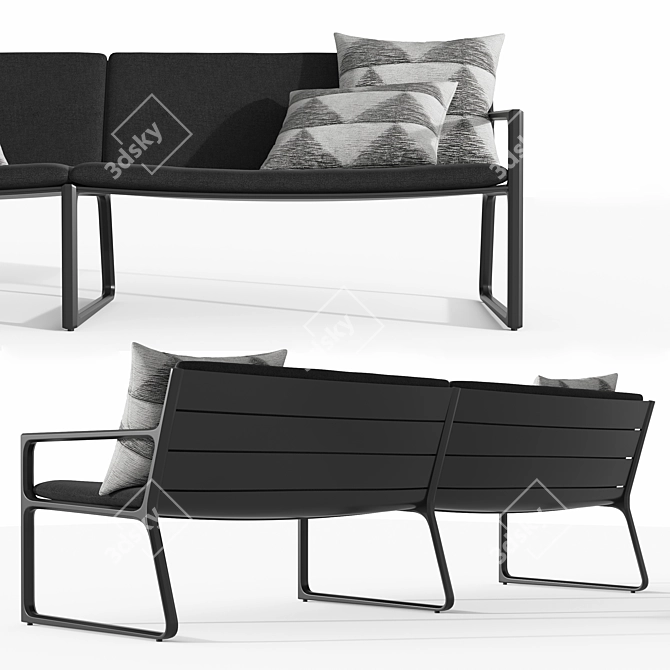 Restoration Hardware VIETRI Sofa: Elegant and Comfortable 3D model image 2